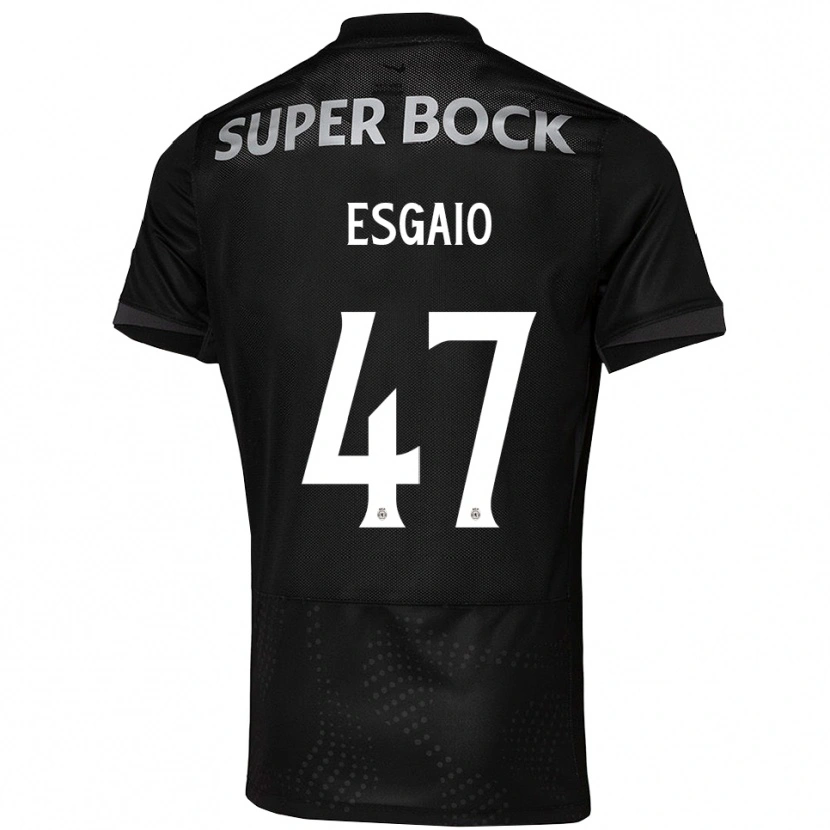 Danxen Femme Maillot Ricardo Esgaio #47 Noir Blanc Tenues Extérieur 2025/26 T-Shirt