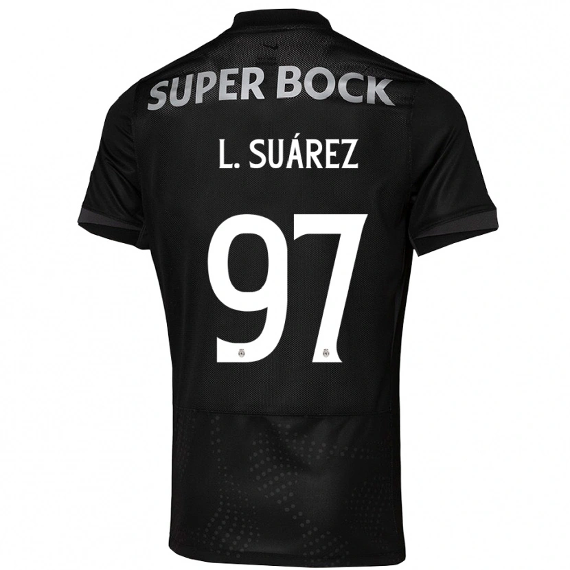 Danxen Femme Maillot Luis Suárez #97 Noir Blanc Tenues Extérieur 2025/26 T-Shirt