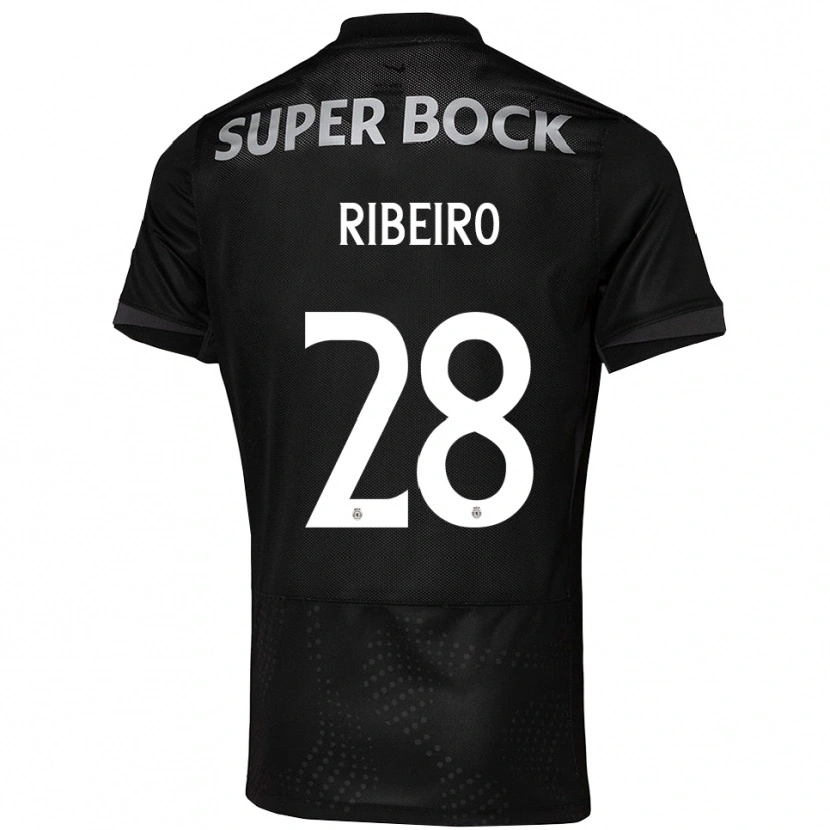 Danxen Femme Maillot Rodrigo Ribeiro #28 Noir Blanc Tenues Extérieur 2025/26 T-Shirt