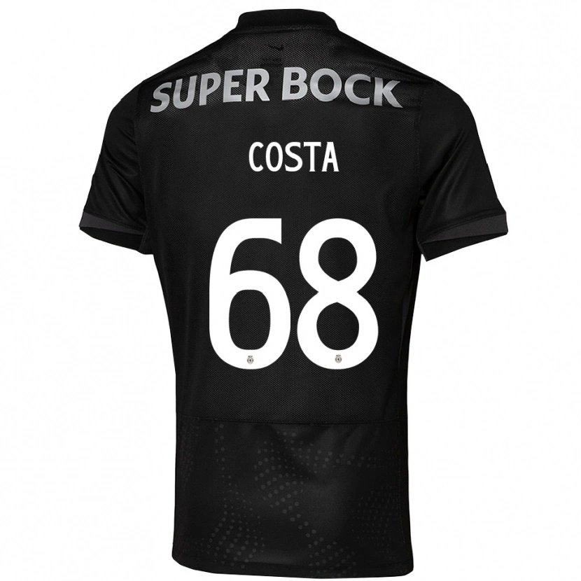 Danxen Femme Maillot Daniel Costa #68 Noir Blanc Tenues Extérieur 2025/26 T-Shirt