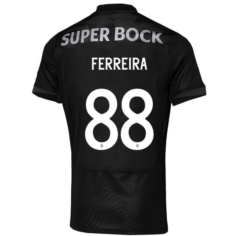 Danxen Femme Maillot Tiago Ferreira #88 Noir Blanc Tenues Extérieur 2025/26 T-Shirt