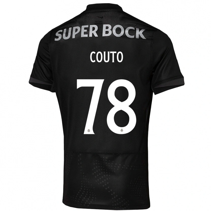 Danxen Femme Maillot Mauro Couto #78 Noir Blanc Tenues Extérieur 2025/26 T-Shirt