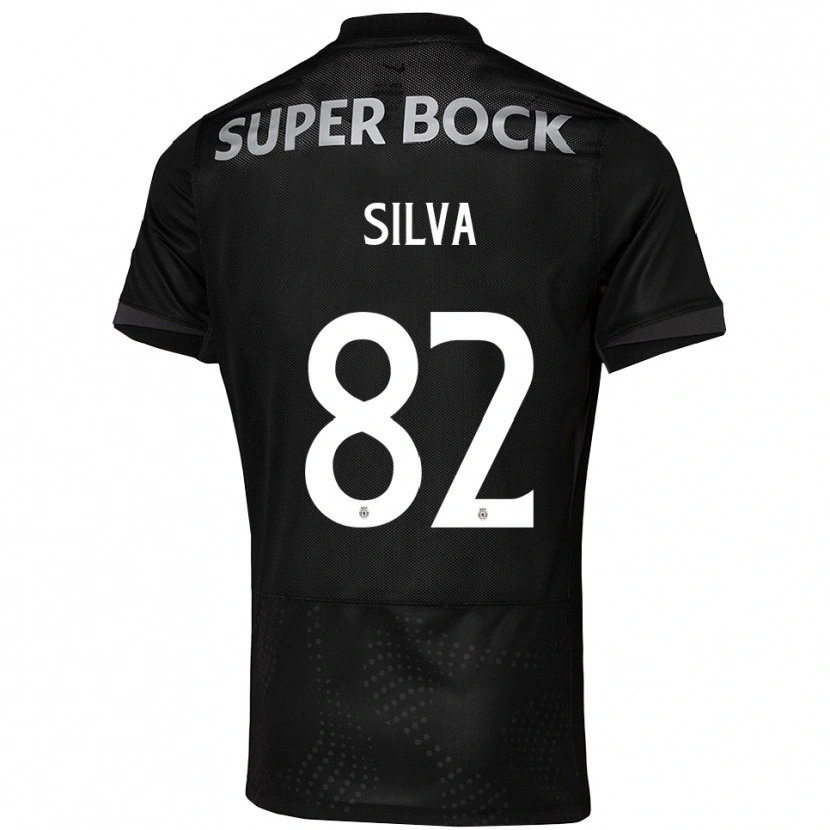 Danxen Femme Maillot Gabriel Silva #82 Noir Blanc Tenues Extérieur 2025/26 T-Shirt