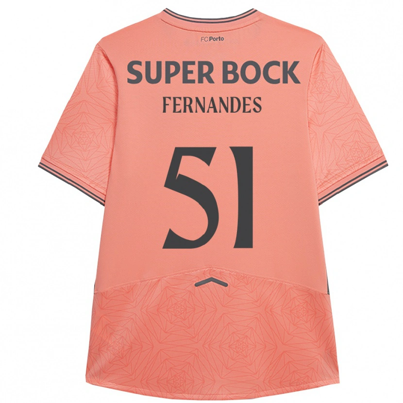Danxen Femme Maillot Diogo Fernandes #51 Rose Marine Tenues Extérieur 2025/26 T-Shirt