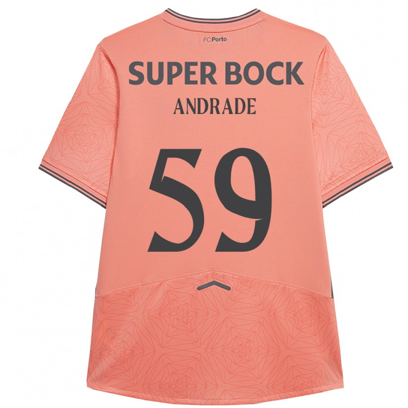 Danxen Femme Maillot Tiago Andrade #59 Rose Marine Tenues Extérieur 2025/26 T-Shirt