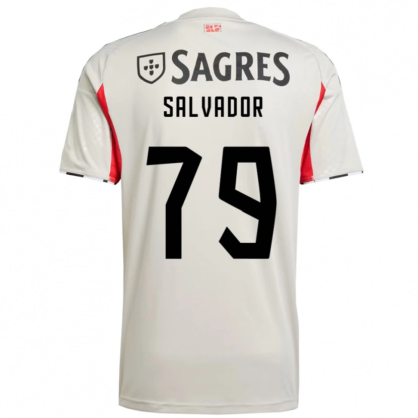 Danxen Femme Maillot Marta Salvador #79 Blanc Cassé Rouge Tenues Extérieur 2025/26 T-Shirt