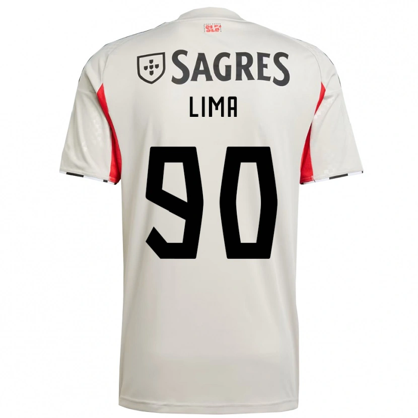 Danxen Femme Maillot Ivan Lima #90 Blanc Cassé Rouge Tenues Extérieur 2025/26 T-Shirt