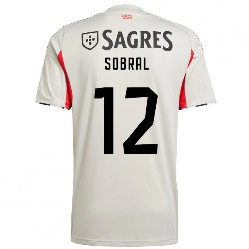 Danxen Femme Maillot Gonçalo Sobral #12 Blanc Cassé Rouge Tenues Extérieur 2025/26 T-Shirt
