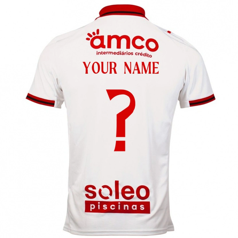 Danxen Femme Maillot Votre Nom #0 Blanc Rouge Tenues Extérieur 2025/26 T-Shirt