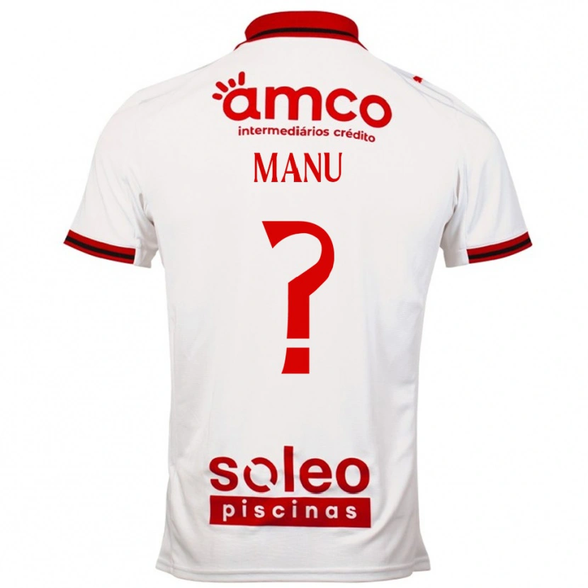 Danxen Femme Maillot Manu Teixeira #0 Blanc Rouge Tenues Extérieur 2025/26 T-Shirt