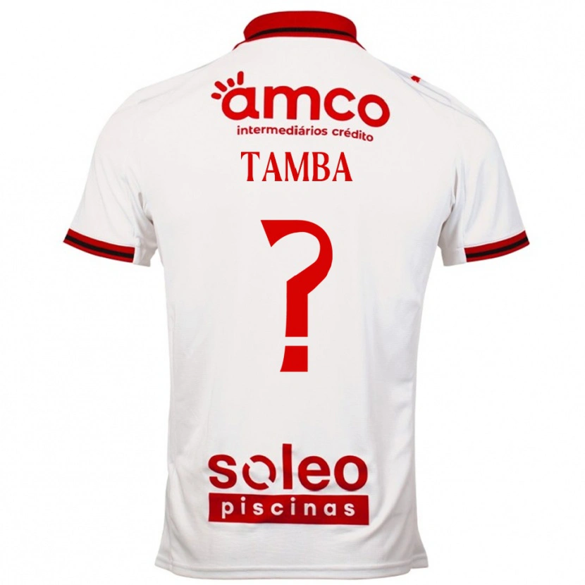 Danxen Femme Maillot Fabrice Tamba #0 Blanc Rouge Tenues Extérieur 2025/26 T-Shirt