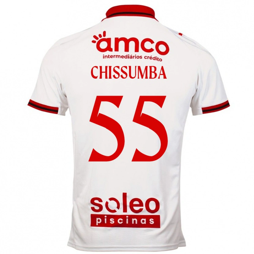 Danxen Femme Maillot Chissumba #55 Blanc Rouge Tenues Extérieur 2025/26 T-Shirt