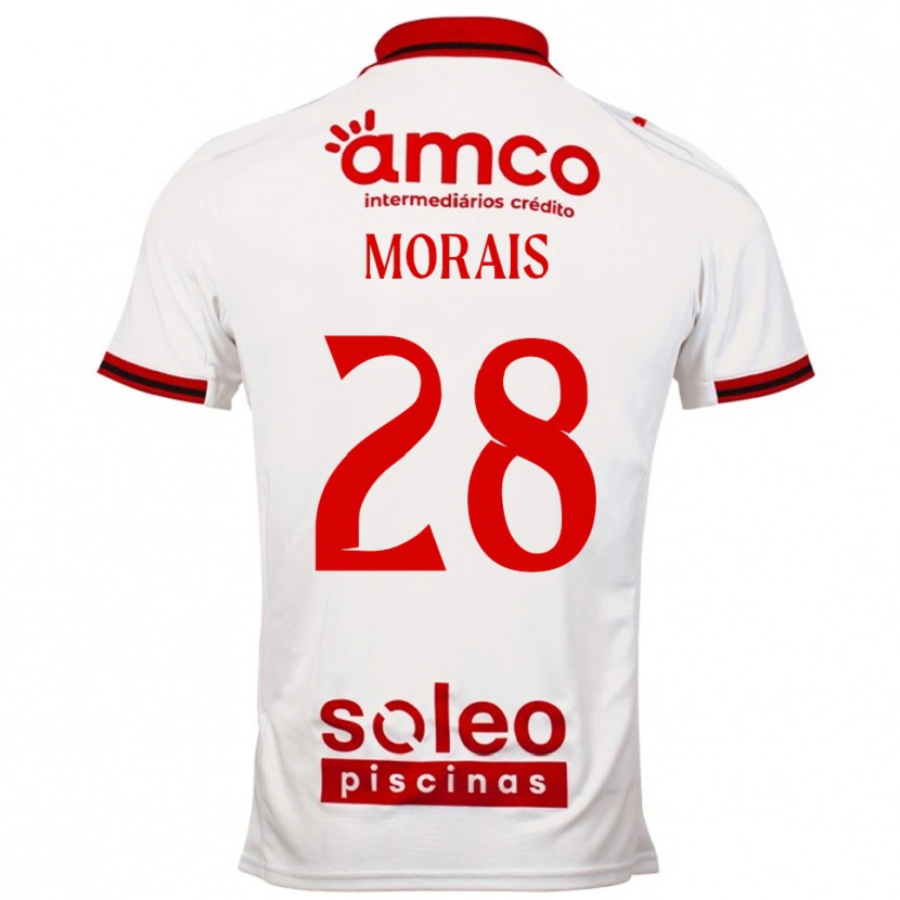 Danxen Femme Maillot Patrícia Morais #28 Blanc Rouge Tenues Extérieur 2025/26 T-Shirt