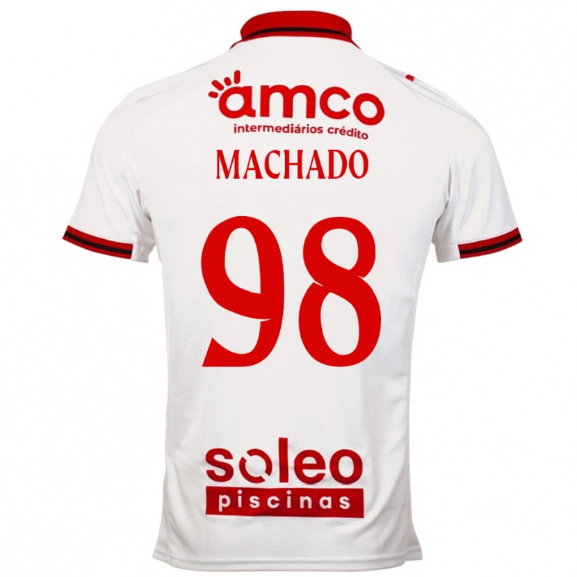 Danxen Femme Maillot Gonçalo Machado #98 Blanc Rouge Tenues Extérieur 2025/26 T-Shirt