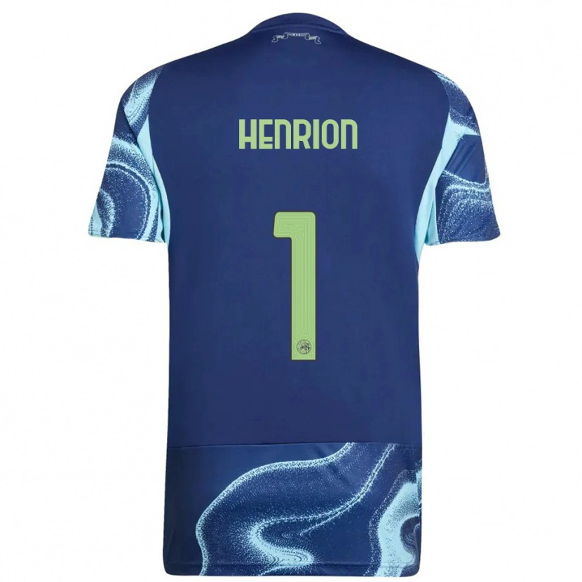 Danxen Femme Maillot Martin Henrion #1 Marine Bleu Ciel Tenues Extérieur 2025/26 T-Shirt