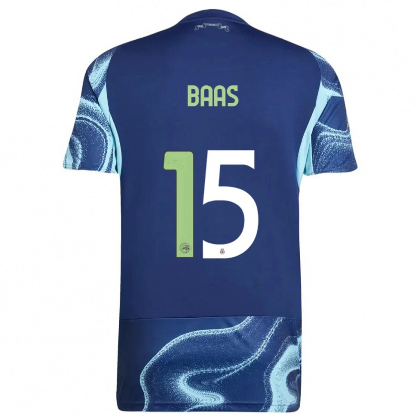 Danxen Femme Maillot Youri Baas #15 Marine Bleu Ciel Tenues Extérieur 2025/26 T-Shirt
