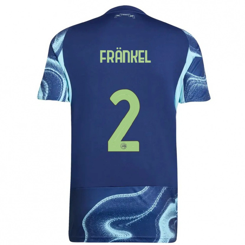 Danxen Femme Maillot Leroy Fränkel #2 Marine Bleu Ciel Tenues Extérieur 2025/26 T-Shirt