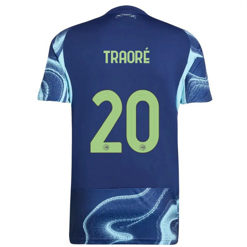 Danxen Femme Maillot Bertrand Traoré #20 Marine Bleu Ciel Tenues Extérieur 2025/26 T-Shirt