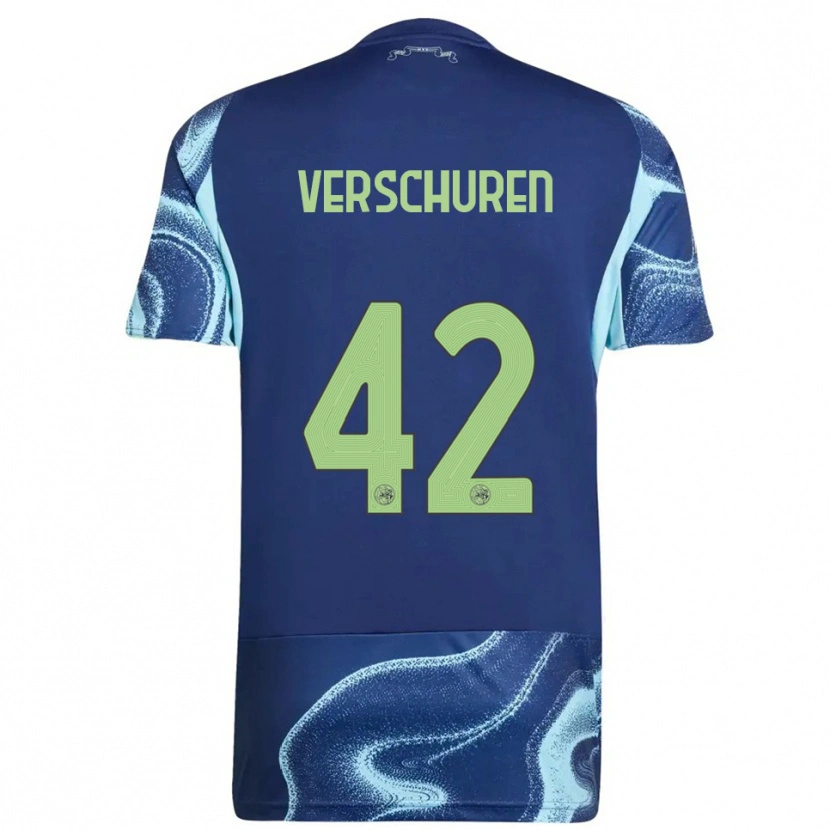 Danxen Femme Maillot Nick Verschuren #42 Marine Bleu Ciel Tenues Extérieur 2025/26 T-Shirt