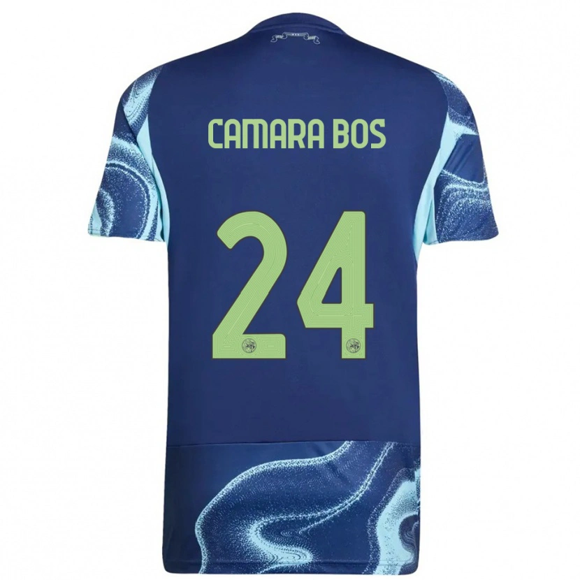 Danxen Femme Maillot Daniel Camara Bos #24 Marine Bleu Ciel Tenues Extérieur 2025/26 T-Shirt