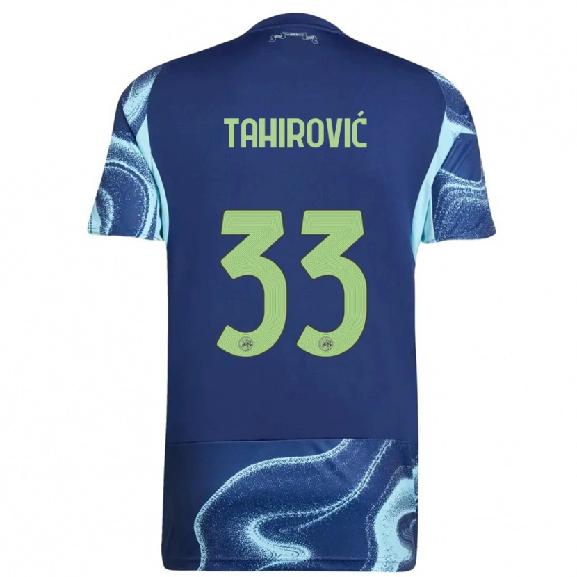 Danxen Femme Maillot Benjamin Tahirovic #33 Marine Bleu Ciel Tenues Extérieur 2025/26 T-Shirt