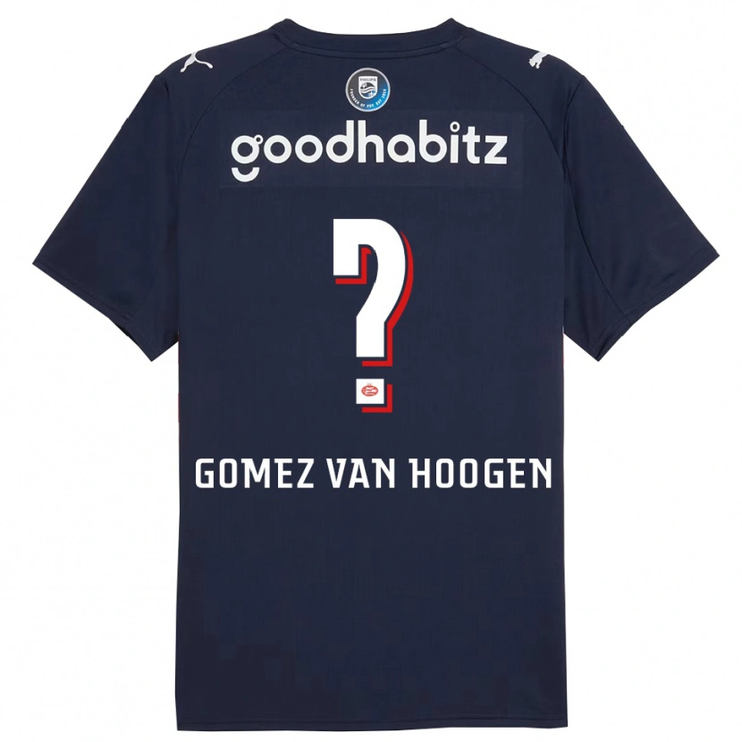 Danxen Femme Maillot Samuel Gomez Van Hoogen #0 Marine Blanc Tenues Extérieur 2025/26 T-Shirt