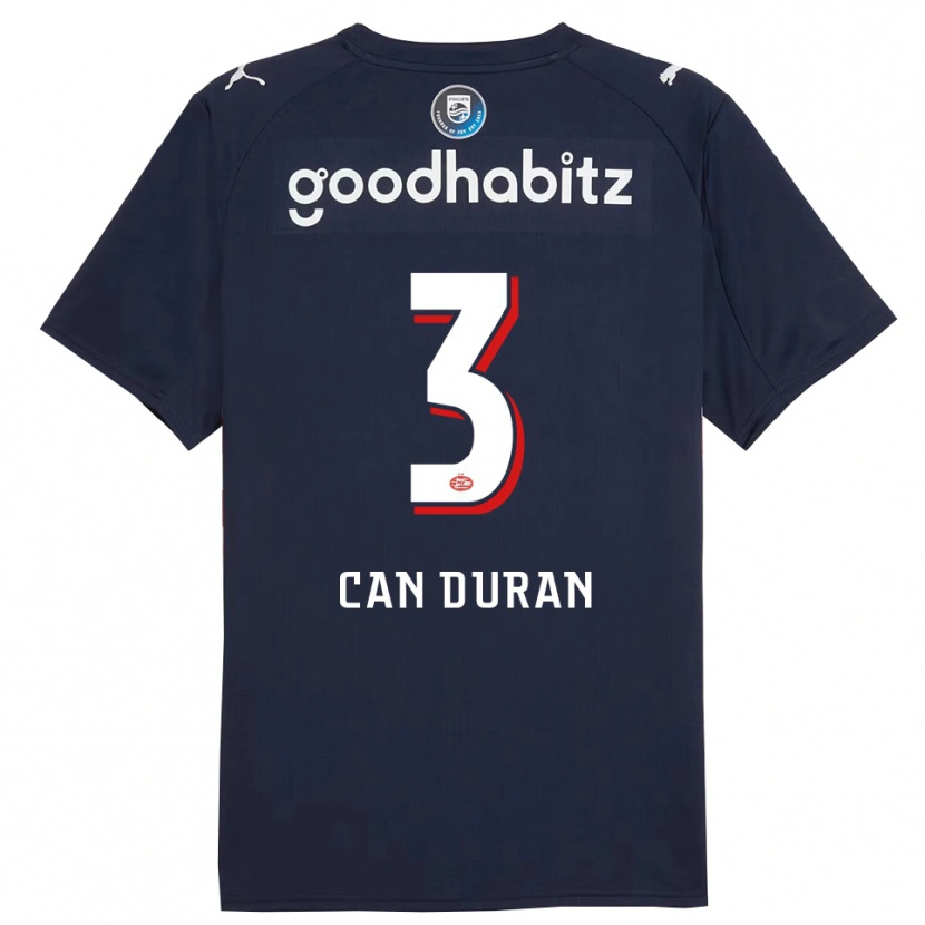 Danxen Femme Maillot Emre Can Duran #3 Marine Blanc Tenues Extérieur 2025/26 T-Shirt