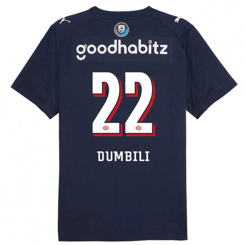 Danxen Femme Maillot Samuel Dumbili #22 Marine Blanc Tenues Extérieur 2025/26 T-Shirt