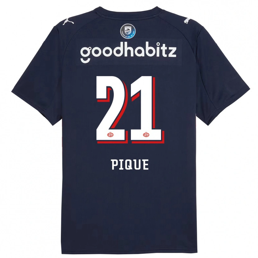 Danxen Femme Maillot Naomi Piqué #21 Marine Blanc Tenues Extérieur 2025/26 T-Shirt