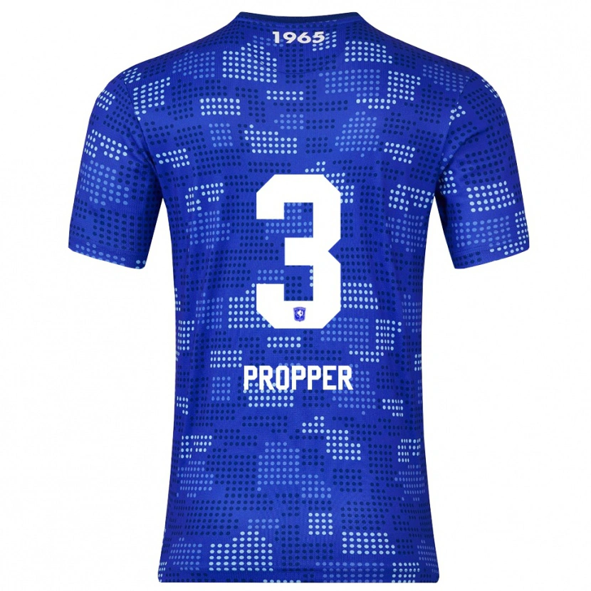 Danxen Femme Maillot Robin Pröpper #3 Bleu Bleu Ciel Tenues Extérieur 2025/26 T-Shirt