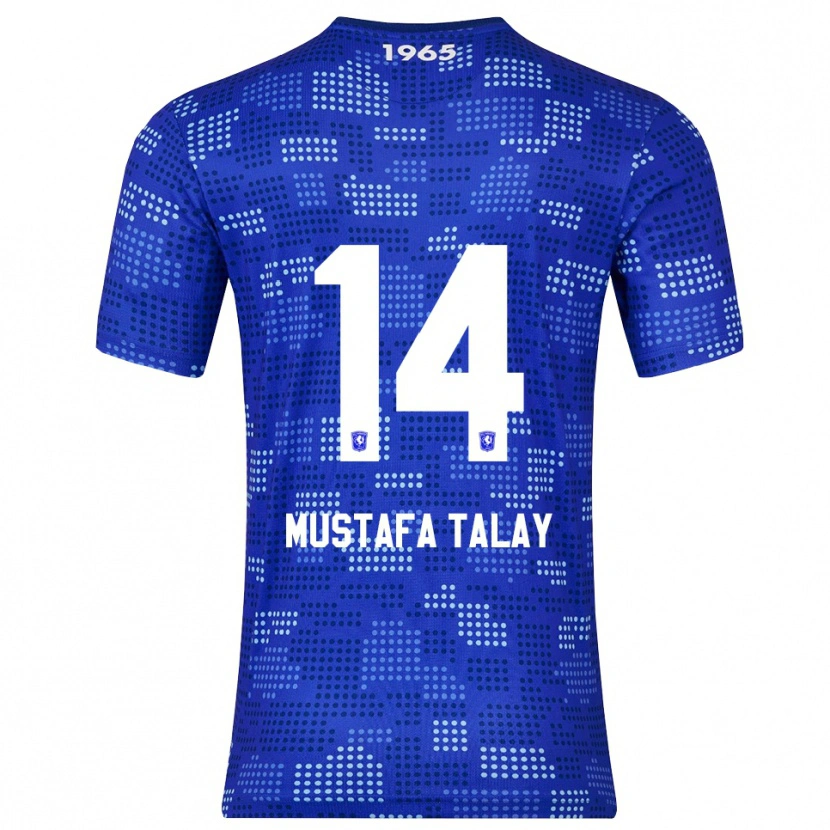 Danxen Femme Maillot Kaan Mustafa Talay #14 Bleu Bleu Ciel Tenues Extérieur 2025/26 T-Shirt