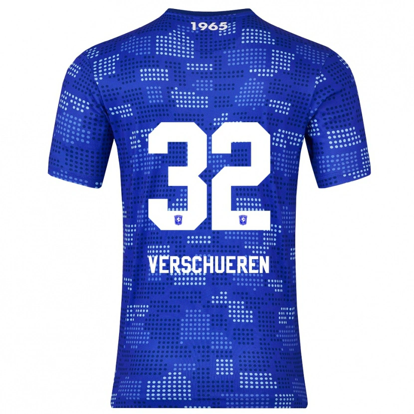 Danxen Femme Maillot Arno Verschueren #32 Bleu Bleu Ciel Tenues Extérieur 2025/26 T-Shirt