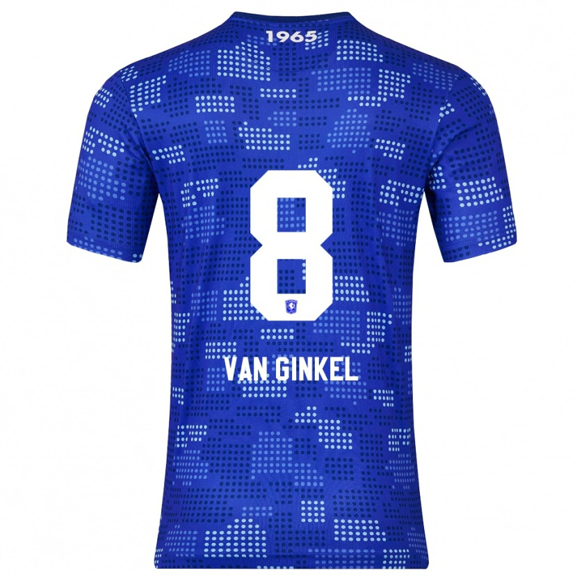 Danxen Femme Maillot Danique Van Ginkel #8 Bleu Bleu Ciel Tenues Extérieur 2025/26 T-Shirt