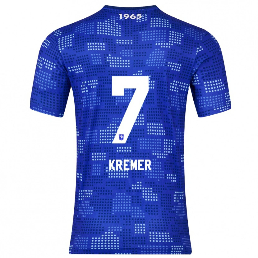 Danxen Femme Maillot Joop Kremer #7 Bleu Bleu Ciel Tenues Extérieur 2025/26 T-Shirt