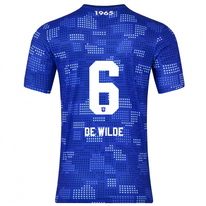 Danxen Femme Maillot Morris De Wilde #6 Bleu Bleu Ciel Tenues Extérieur 2025/26 T-Shirt