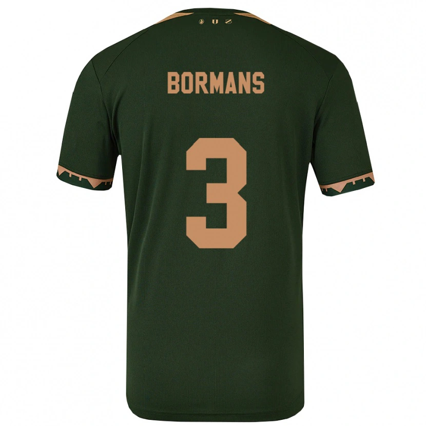 Danxen Femme Maillot Merel Bormans #3 Vert Or Tenues Extérieur 2025/26 T-Shirt