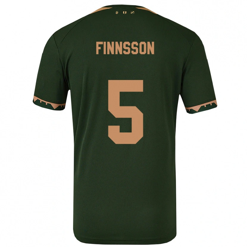Danxen Femme Maillot Kolbeinn Finnsson #5 Vert Or Tenues Extérieur 2025/26 T-Shirt