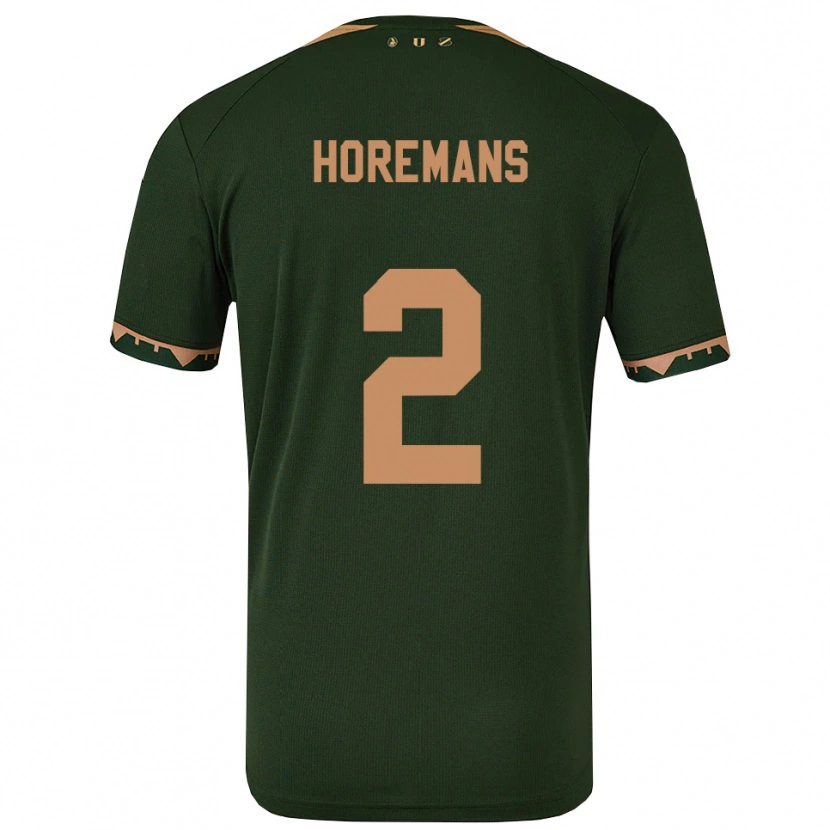 Danxen Femme Maillot Siebe Horemans #2 Vert Or Tenues Extérieur 2025/26 T-Shirt