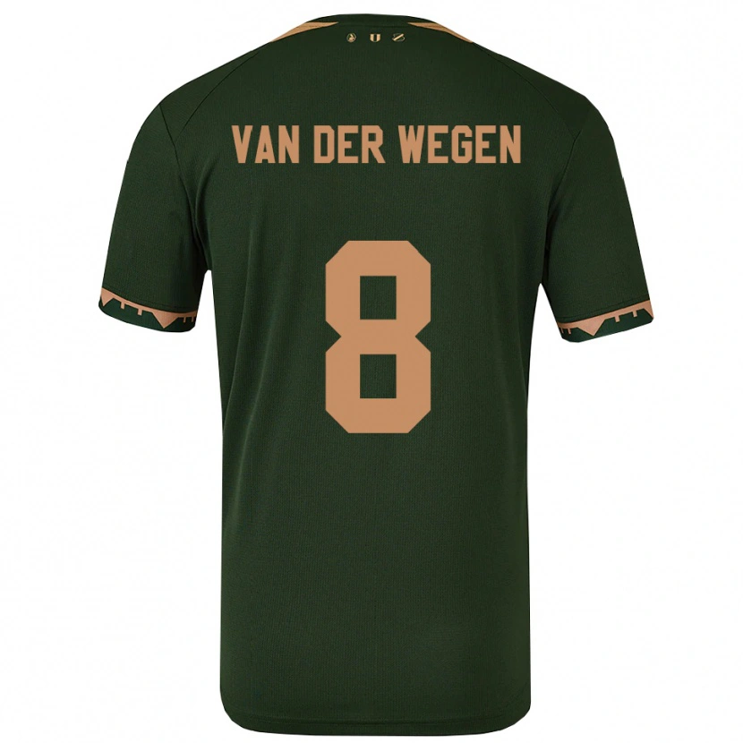 Danxen Femme Maillot Sil Van Der Wegen #8 Vert Or Tenues Extérieur 2025/26 T-Shirt