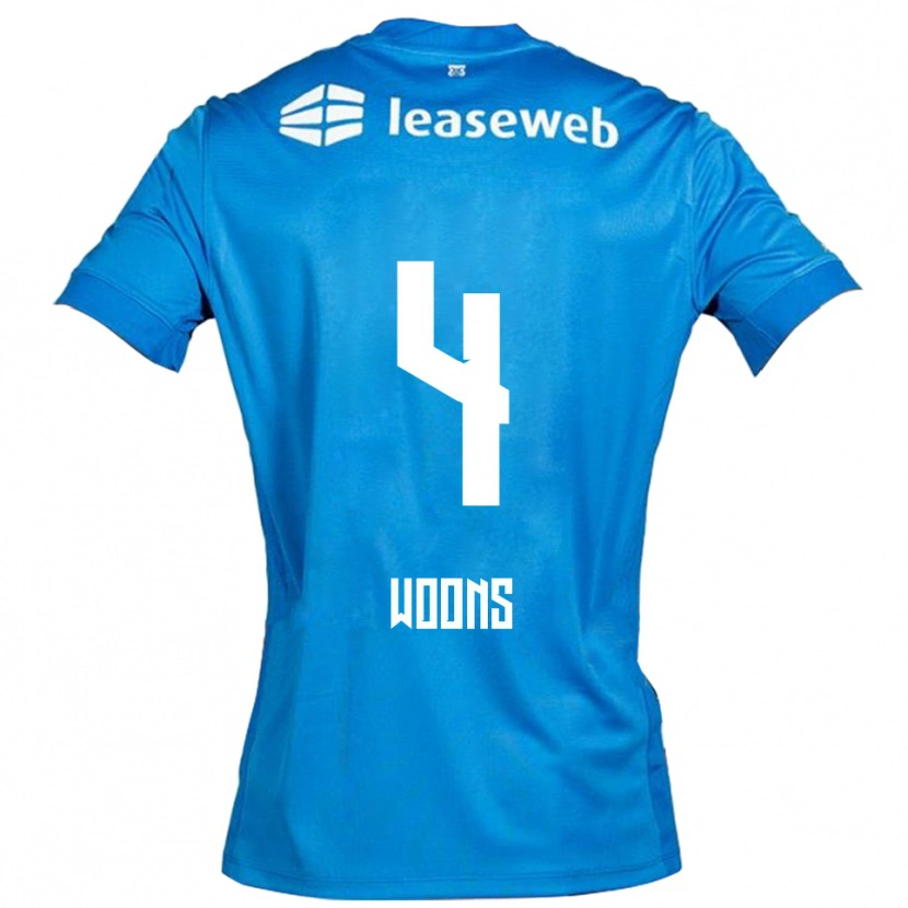 Danxen Femme Maillot Karlijn Woons #4 Bleu Blanc Tenues Extérieur 2025/26 T-Shirt