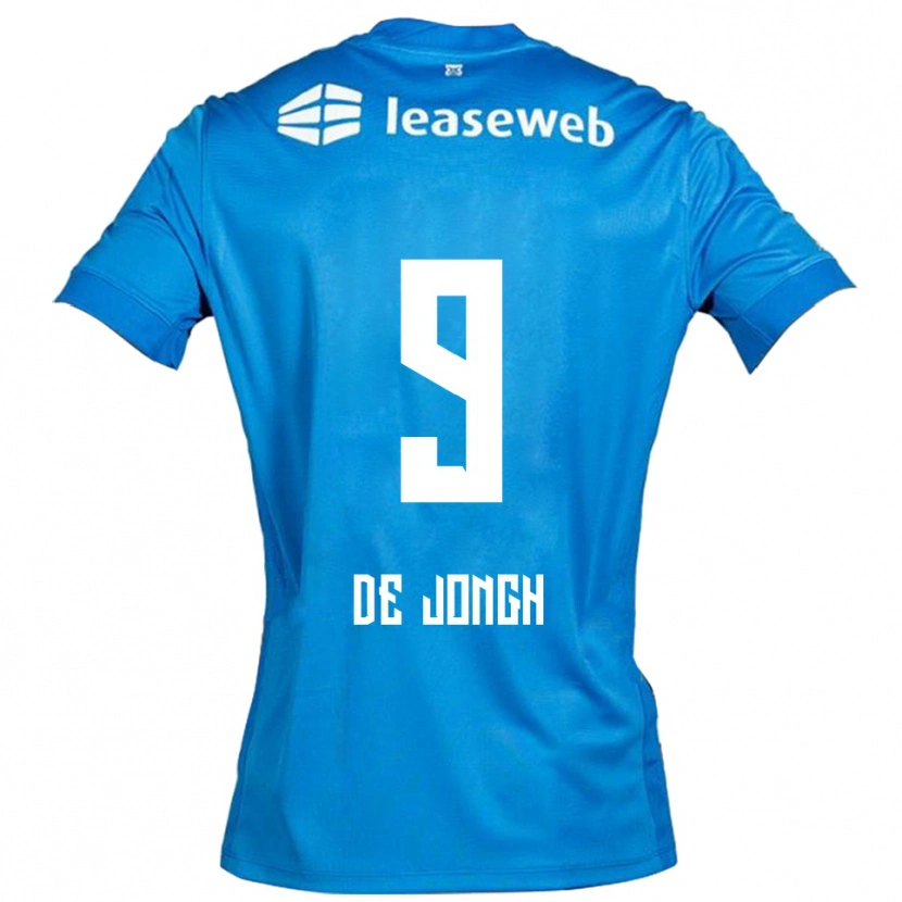 Danxen Femme Maillot Iain De Jongh #9 Bleu Blanc Tenues Extérieur 2025/26 T-Shirt