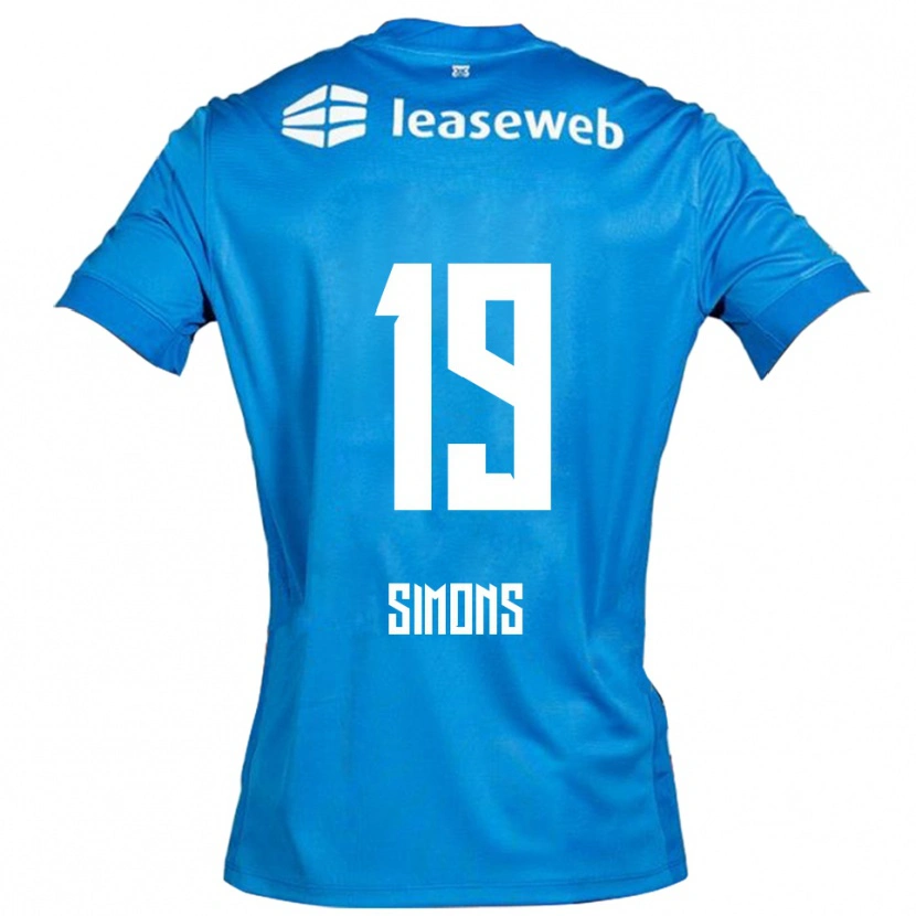 Danxen Femme Maillot Saviola Simons #19 Bleu Blanc Tenues Extérieur 2025/26 T-Shirt