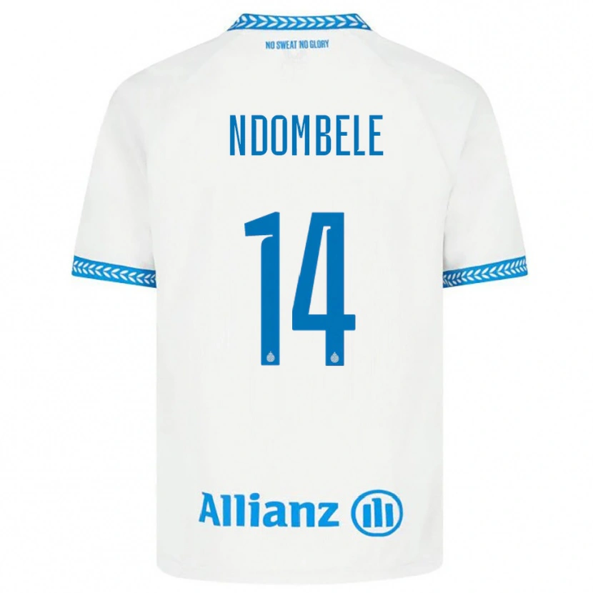 Danxen Femme Maillot Don Ndombele #14 Bleu Blanc Tenues Extérieur 2025/26 T-Shirt