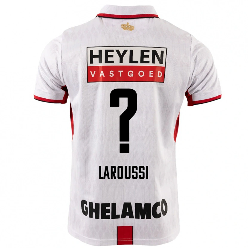 Danxen Femme Maillot Nizar Laroussi #0 Blanc Rouge Tenues Extérieur 2025/26 T-Shirt
