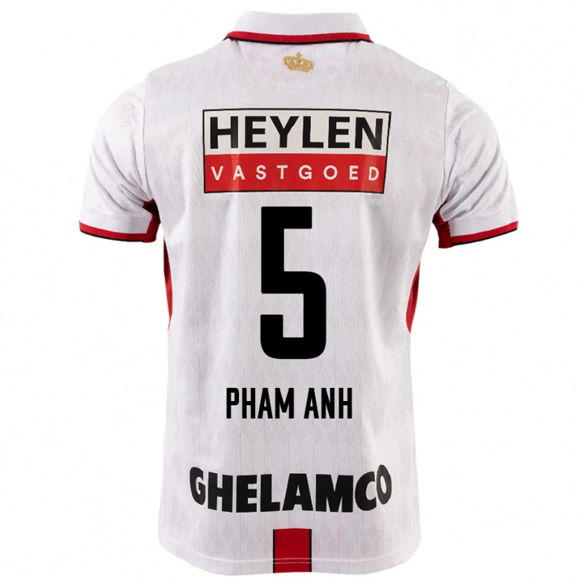 Danxen Femme Maillot Khoi Pham Anh #5 Blanc Rouge Tenues Extérieur 2025/26 T-Shirt