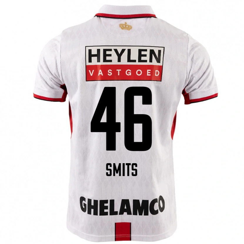 Danxen Femme Maillot Milan Smits #46 Blanc Rouge Tenues Extérieur 2025/26 T-Shirt