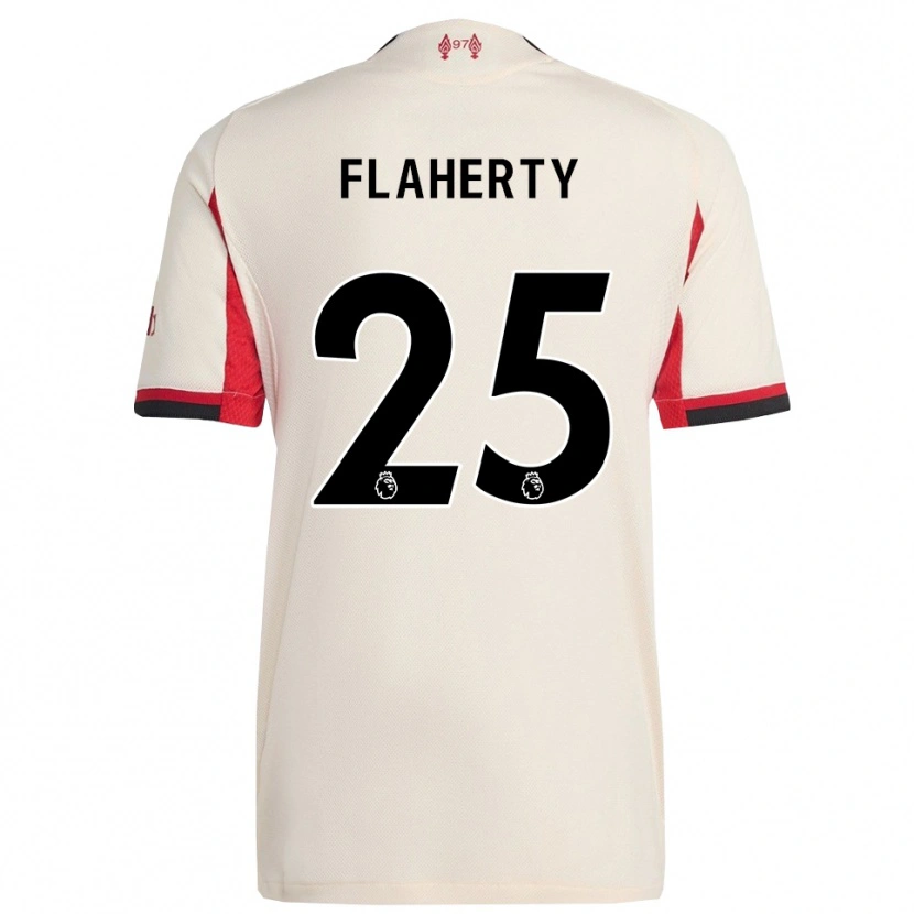 Danxen Femme Maillot Gilly Flaherty #25 Blanc Noir Tenues Extérieur 2025/26 T-Shirt