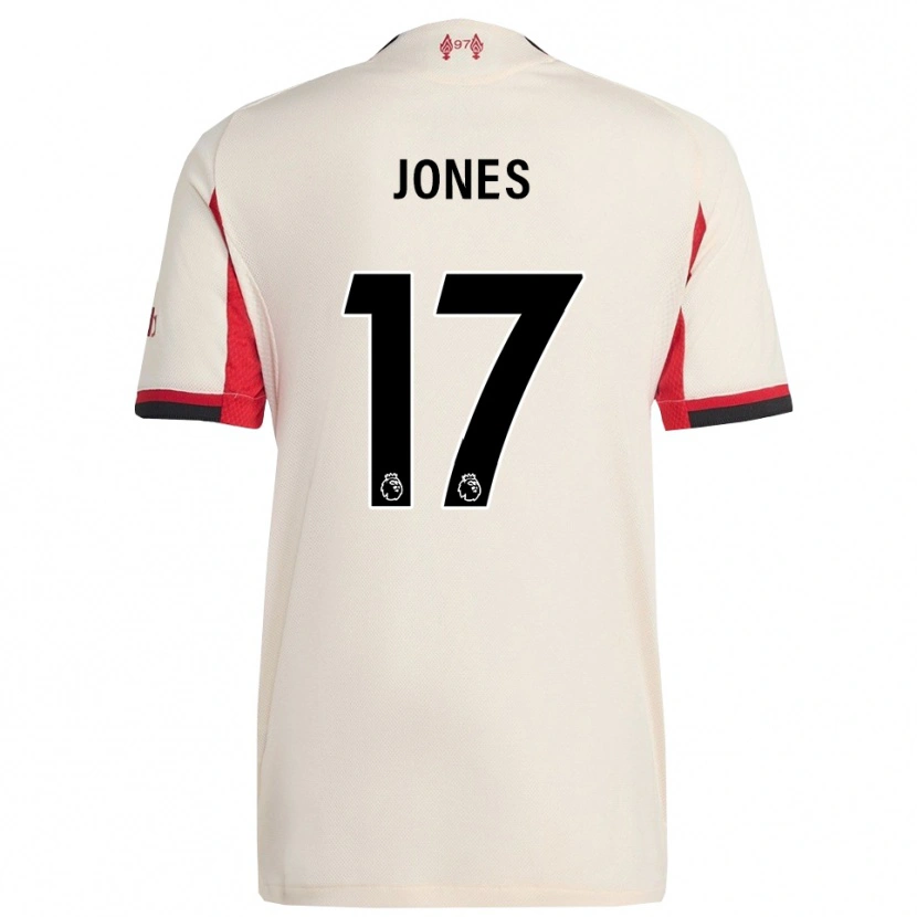 Danxen Femme Maillot Curtis Jones #17 Blanc Noir Tenues Extérieur 2025/26 T-Shirt
