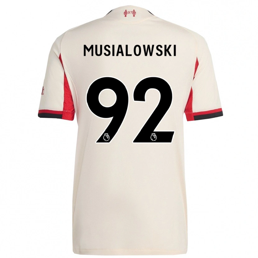 Danxen Femme Maillot Mateusz Musialowski #92 Blanc Noir Tenues Extérieur 2025/26 T-Shirt