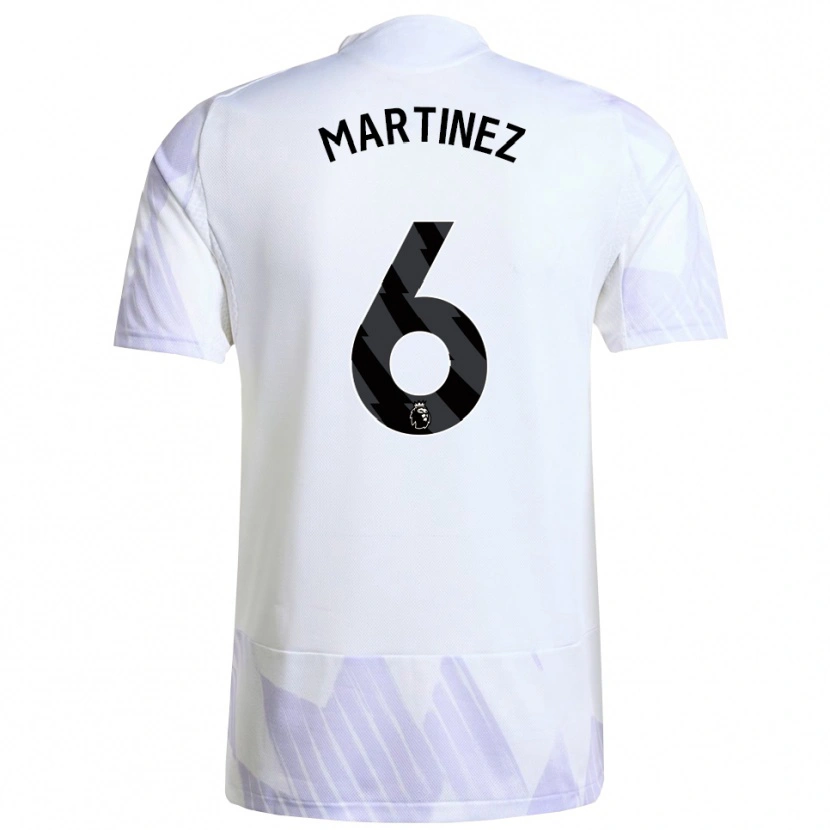 Danxen Femme Maillot Lisandro Martínez #6 Blanc Violet Violet Tenues Extérieur 2025/26 T-Shirt
